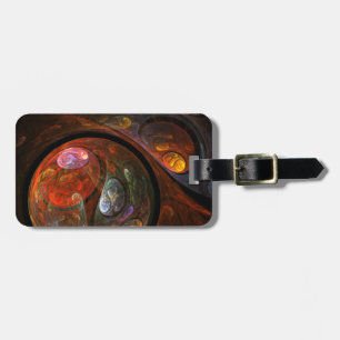 Fluid Connection Modern Cosmic Abstract Art Luggage Tag
