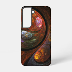 Fluid Connection Modern Cosmic Abstract Art Samsung Galaxy Case