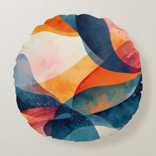 "Fluid Dynamics" Round Cushion