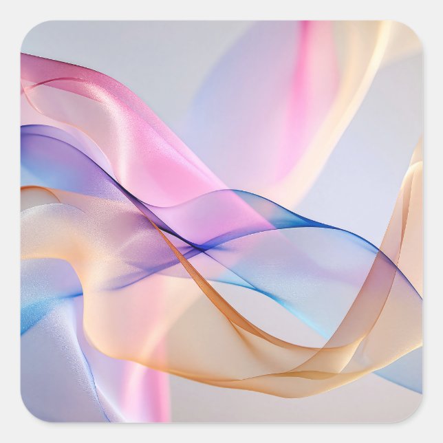 Fluid Harmony in Motion Square Sticker (Front)