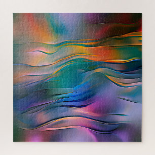 "Fluid Horizons" Contemporary Abstract Art Jigsaw Puzzle