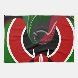 Fluid Kenya Flag Hakuna Matata Tea Towel