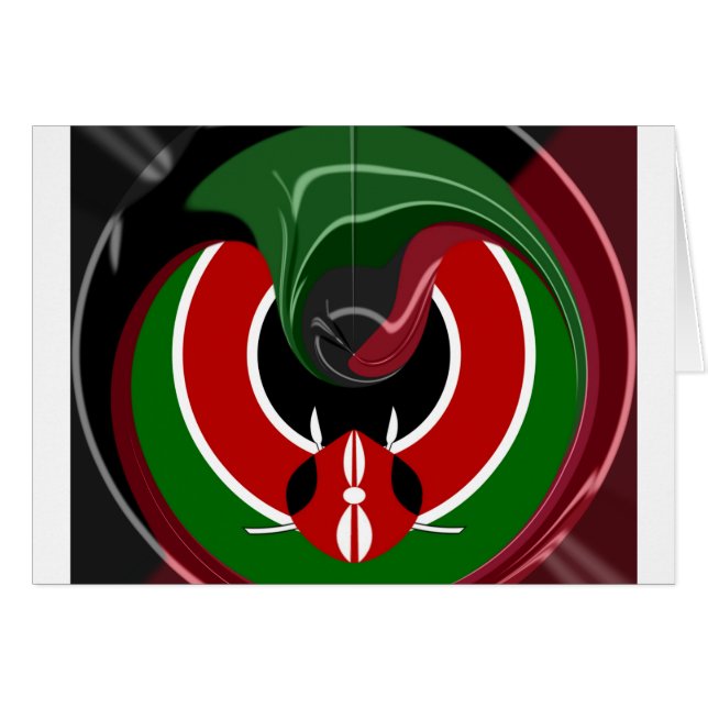 Fluid Kenyan Flag: A Modern Design (Front Horizontal)