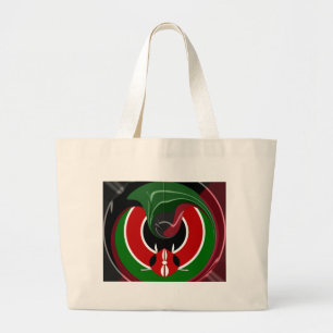 Fluid Kenyan Flag: A Modern Design Large Tote Bag