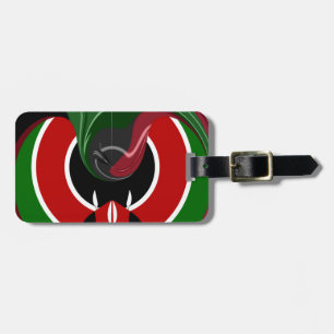 Fluid Kenyan Flag: A Modern Design Luggage Tag