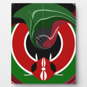 Fluid Kenyan Flag: A Modern Design Plaque
