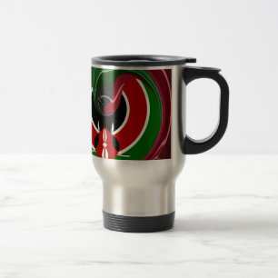 Fluid Kenyan Flag: A Modern Design Travel Mug