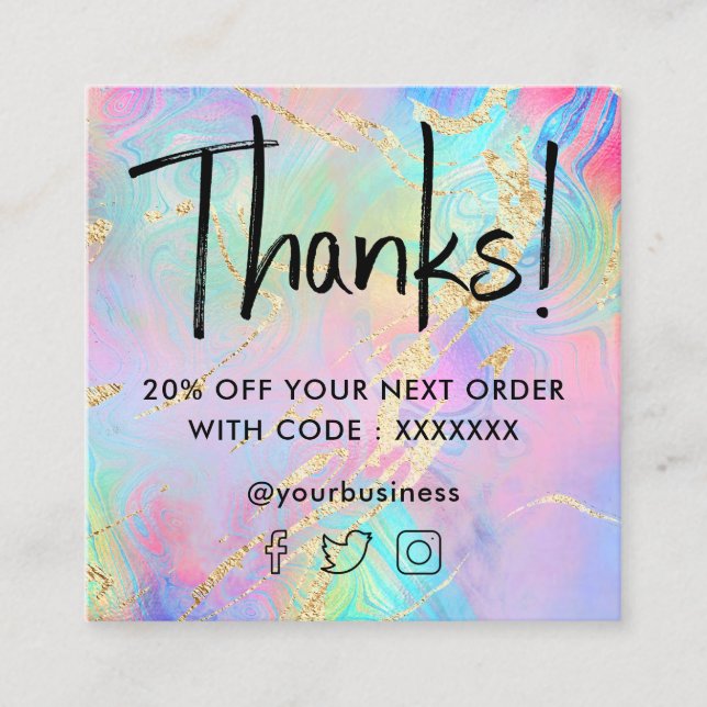 fluid marble discount card (Front)