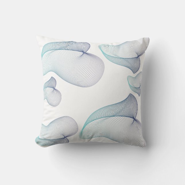 Fluid Motion Abstract Art Pillow (Front)