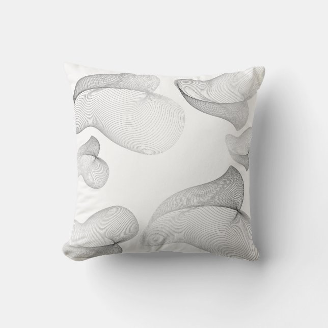 Fluid Motion Abstract Art Pillow (Front)