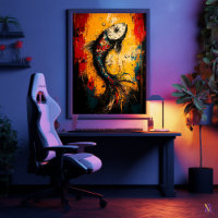 Fluid Motion Contemporary Expressionist Fish Artwo