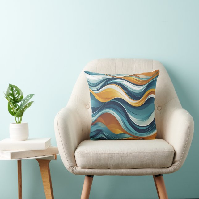 fluid patterns in waves cushion (Chair)