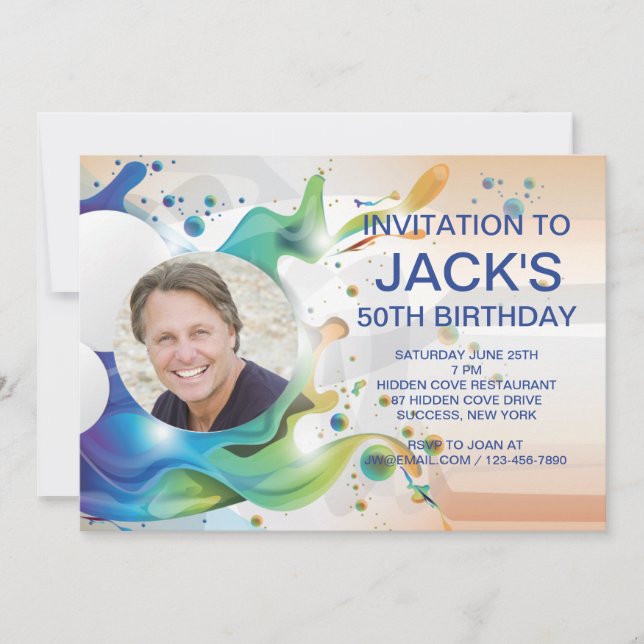 Fluid Photo Invitation (Front)