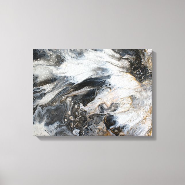 Fluid pour acrylic art canvas print (Front)