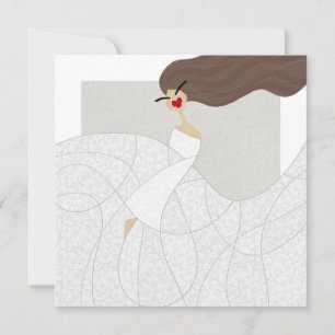 Fluid Presence Fashion Illustration Art Card