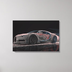 Fluid Velocity Automobile Art (24" x 16") Canvas Print