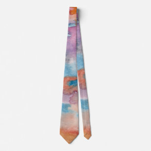 Fluid Watercolor Abstract Tie