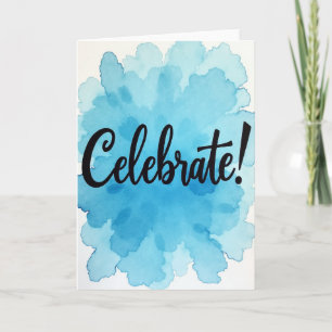 Fluid Watercolor Birthday Card