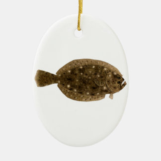 Fluke - Summer Flounder Ceramic Tree Decoration