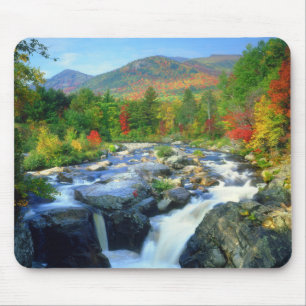 Flume Falls Adirondack Mountains Mouse Mat