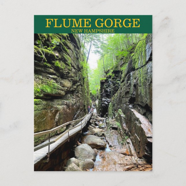 Flume Gorge NH Postcard (Front)