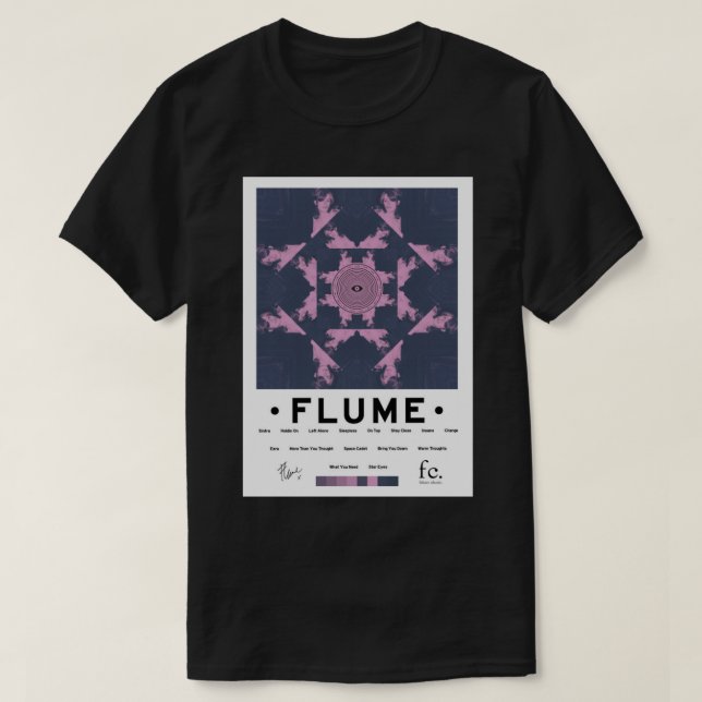 Flume Self Titled Album- Tracklist Pullover Hoodie (Design Front)