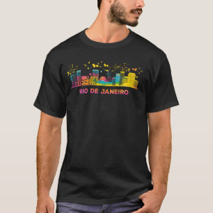 Fluminense Skyline Colourful Cityscape Rio De Jane T-Shirt