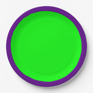 Fluo Green Accent Colour Ready to Customise Paper Plate