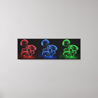 Fluorescence Tryptych Canvas Print