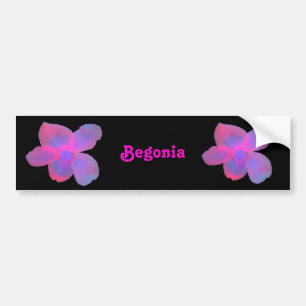Fluorescent Begonia Customisable Bumper Sticker