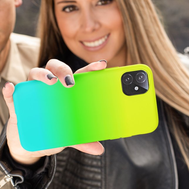 Fluorescent Bright Neon Ombre Colour  iPhone Case (Creator Uploaded)