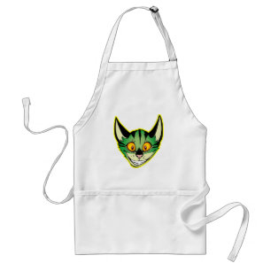 Fluorescent Cartoon Cat Apron