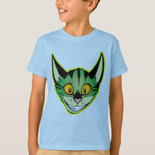 Fluorescent Cartoon Cat Children T-Shirt