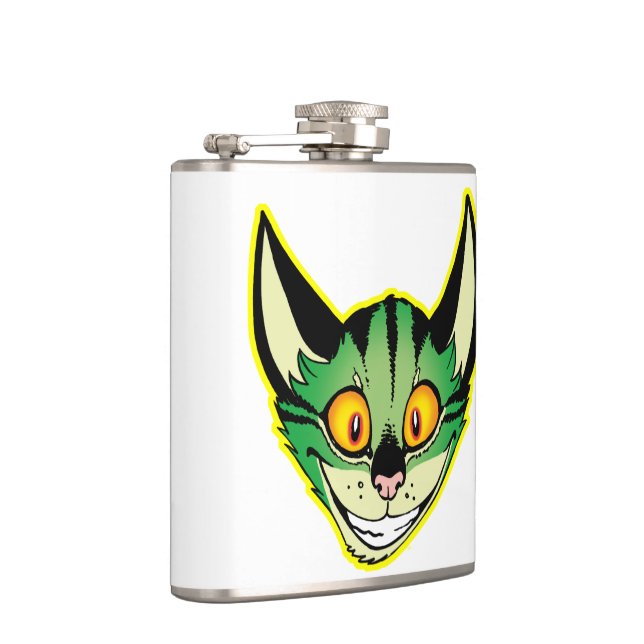 Fluorescent Cartoon Cat Hip Flask (Right)