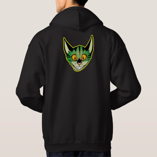 Fluorescent Cartoon Cat Hooded Sweatshirt (Back)