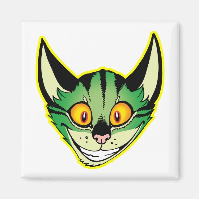 Fluorescent Cartoon Cat Magnet (Front)