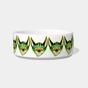 Fluorescent Cartoon Cat Pet Bowl