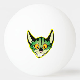 Fluorescent Cartoon Cat Ping Pong Ball