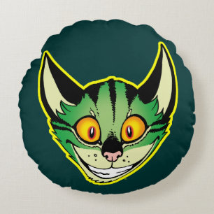 Fluorescent Cartoon Cat Round Pillow