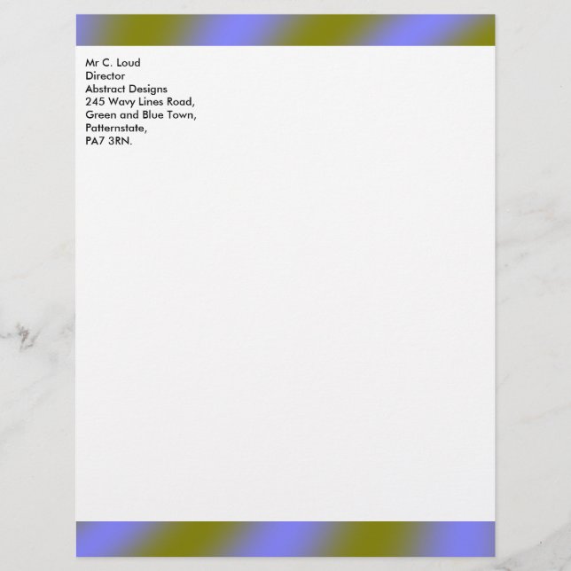 Fluorescent Clouds Customisable Letterhead (Front)
