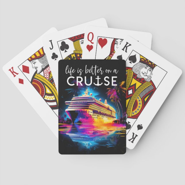 Fluorescent Cruise Deck of Cards  (Back)