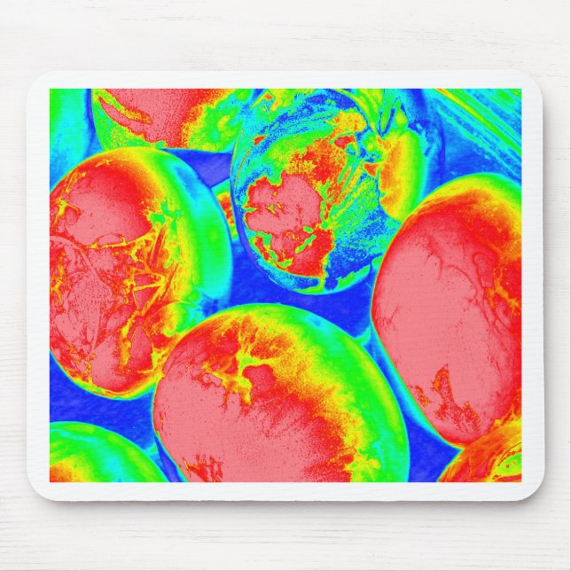 fluorescent eggs 1 mouse mat (Front)