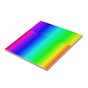Fluorescent elegant rainbow colors  tile