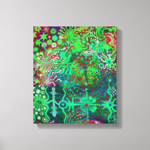 Fluorescent Flowers Canvas Print