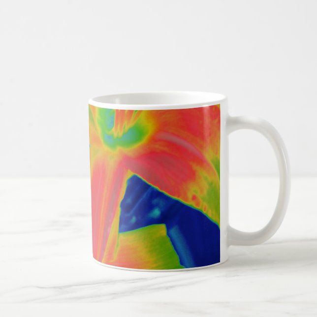 fluorescent flowers coffee mug (Right)