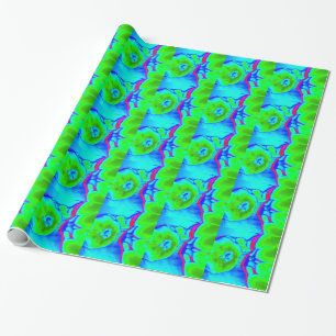 fluorescent fruit green wrapping paper