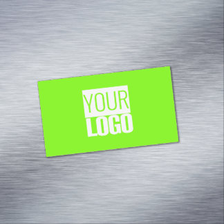 fluorescent green - add your logo business card