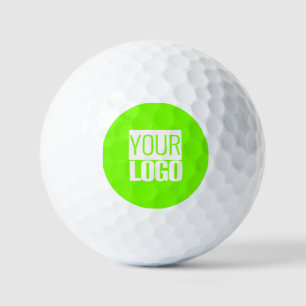 fluorescent green - add your  logo  golf balls