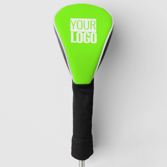 fluorescent green - add your  logo  golf head cover (Front)