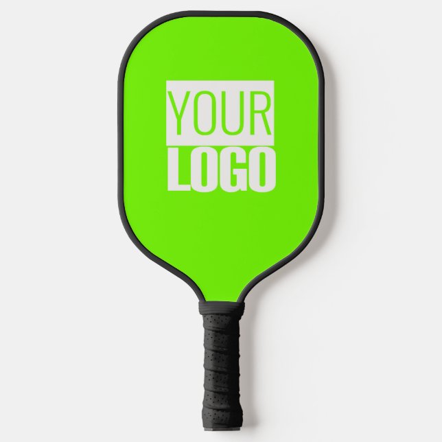 fluorescent green - add your  logo  pickleball paddle (Front)